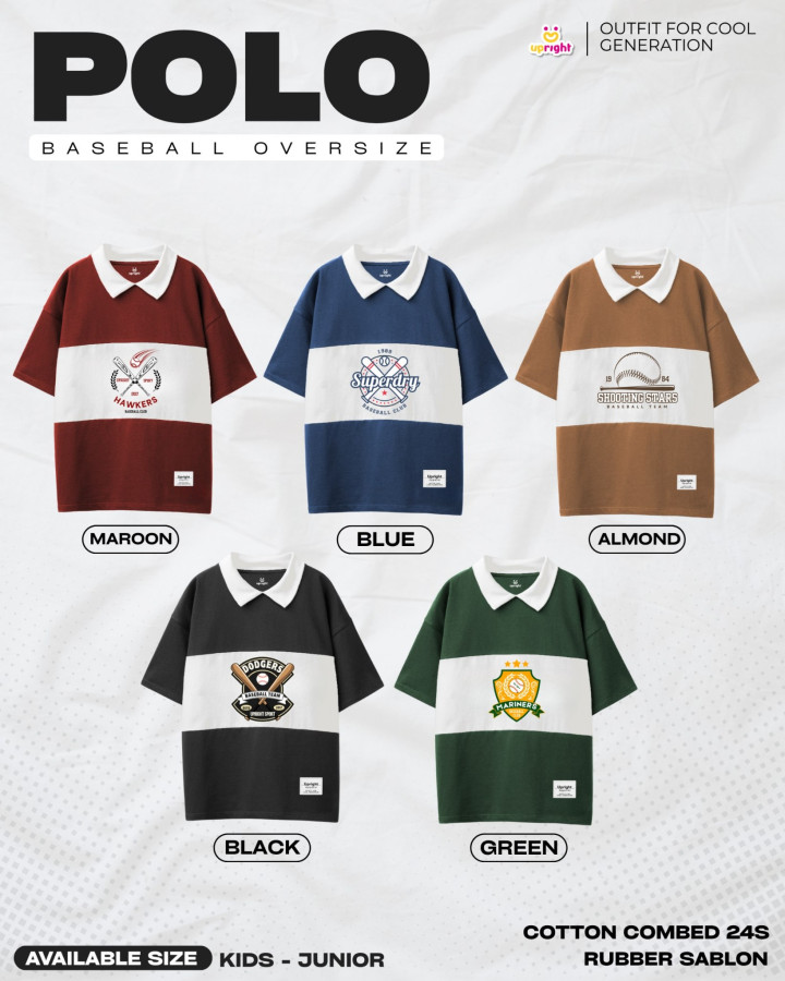 PO POLO BASEBALL OVERSIZE BY UPRIGHT KIDS APPAREL