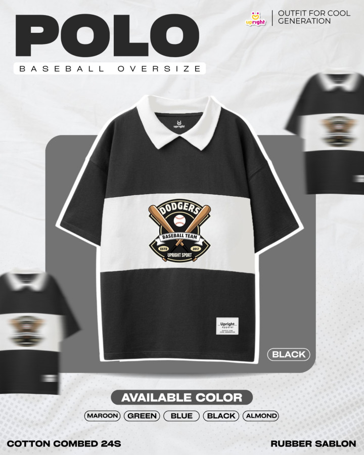 PO POLO BASEBALL OVERSIZE BY UPRIGHT KIDS APPAREL