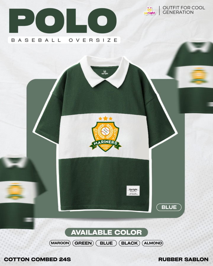 PO POLO BASEBALL OVERSIZE BY UPRIGHT KIDS APPAREL