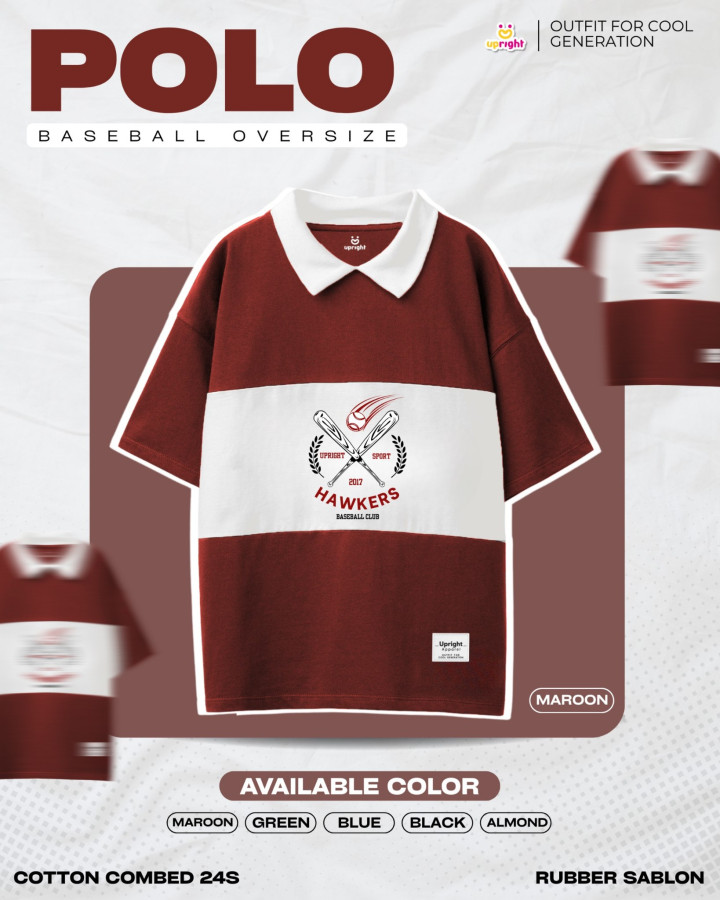 PO POLO BASEBALL OVERSIZE BY UPRIGHT KIDS APPAREL