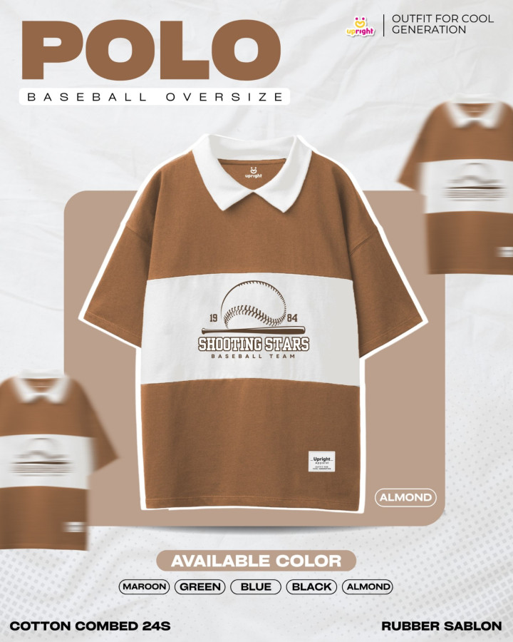 PO POLO BASEBALL OVERSIZE BY UPRIGHT KIDS APPAREL