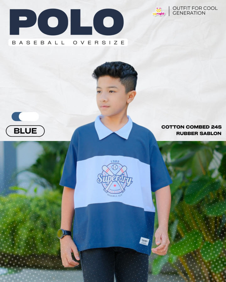 PO POLO BASEBALL OVERSIZE BY UPRIGHT KIDS APPAREL