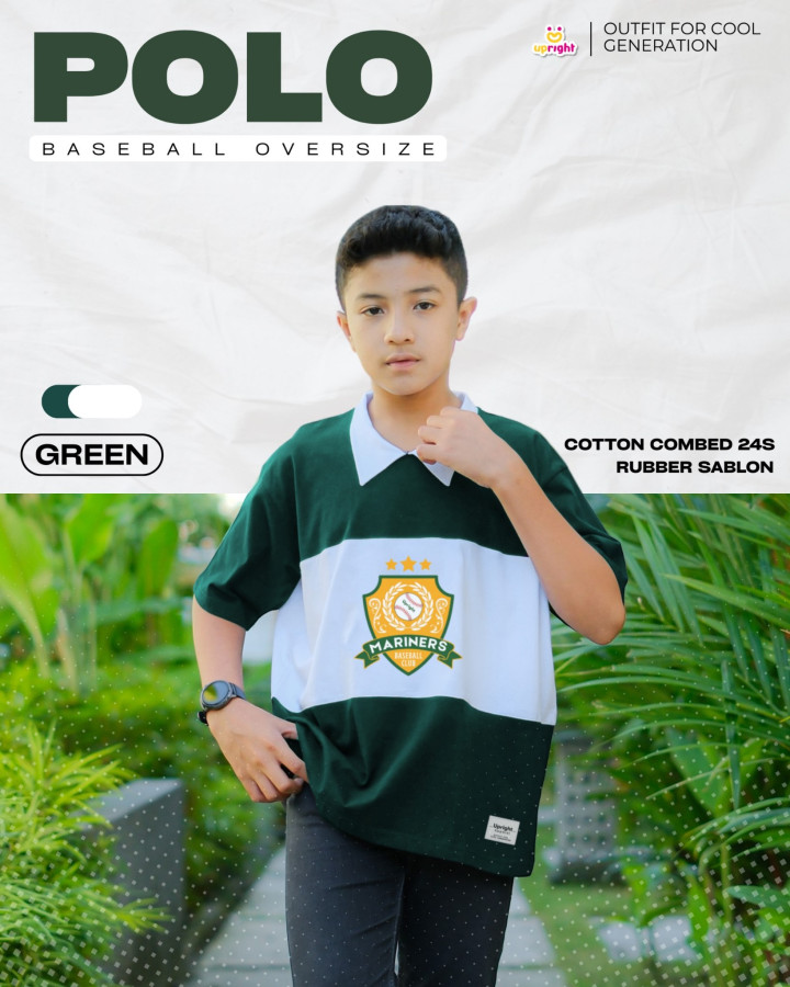 PO POLO BASEBALL OVERSIZE BY UPRIGHT KIDS APPAREL