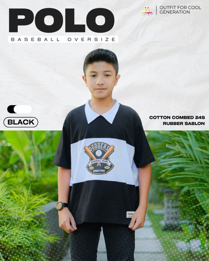 PO POLO BASEBALL OVERSIZE BY UPRIGHT KIDS APPAREL