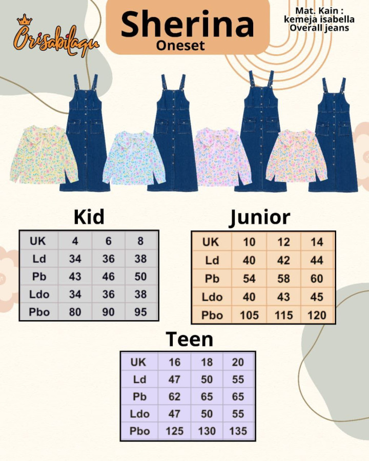 PO SHERINA OVERALL DRESS (KIDS)  BY NOAM