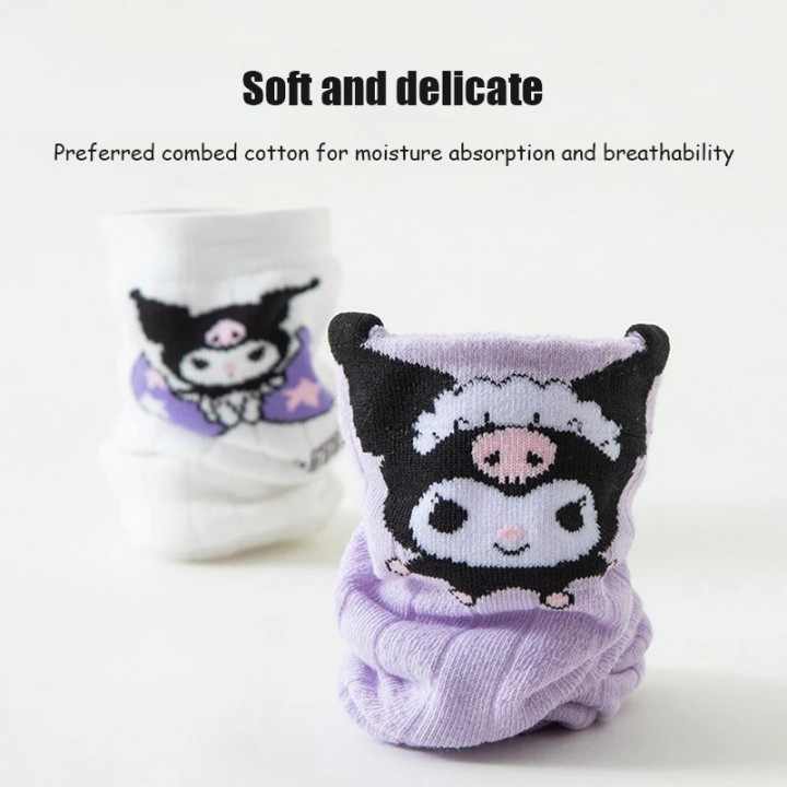 FAST PO MARU COTTON CALF SOCKS - KUROMI SERIES