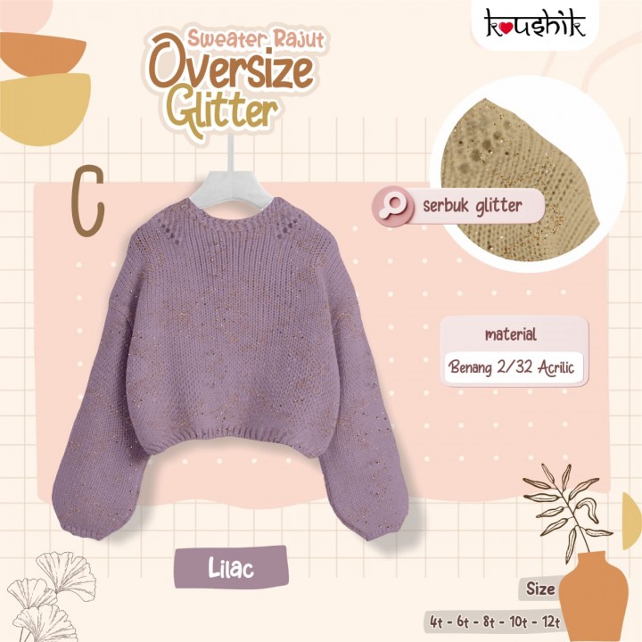 OVERSIZE GLITER SWEATER RAJUT