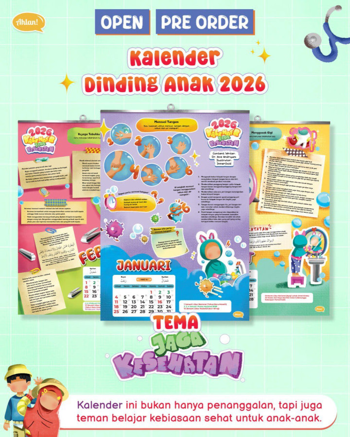 PO KALENDER DINDING ANAK 2026 BY AHLAN