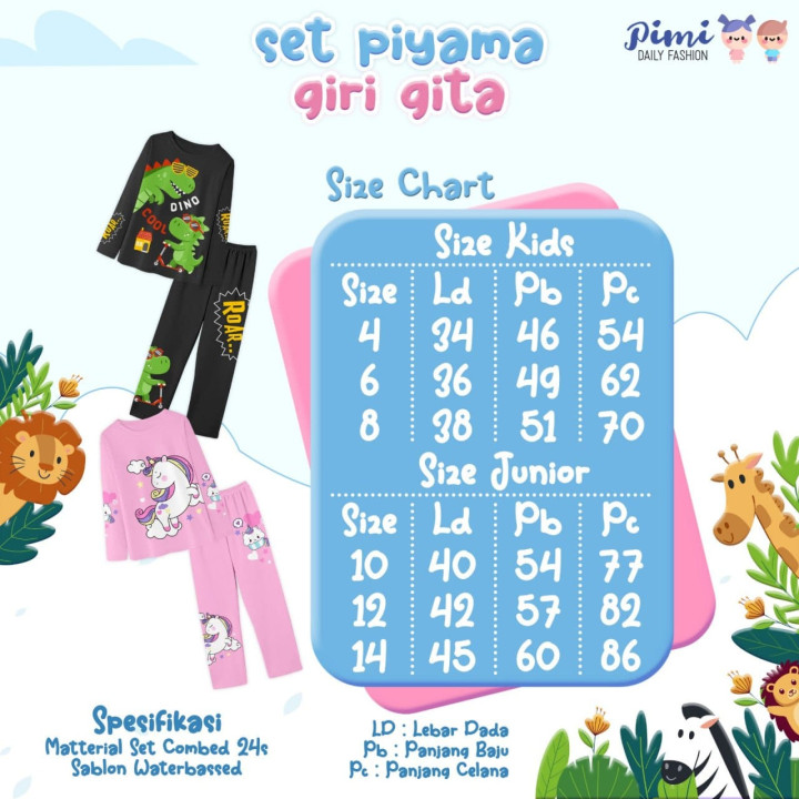PO SET PIYAMA GIRI & GITA BY PIMI