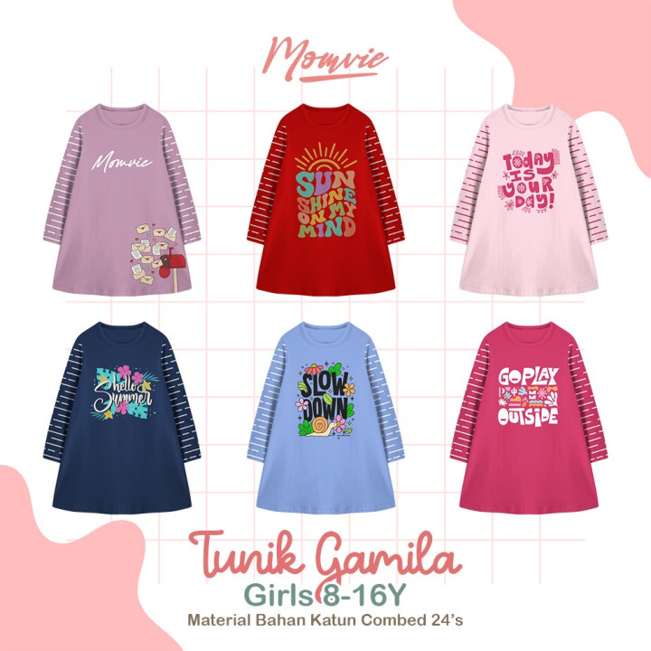 READY STOK TUNIK GAMILA BY MOMVIE