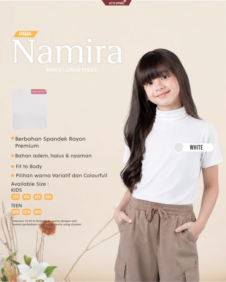 PO NAMIRA MANSET ANAK PENDEK BY VITTO APPAREL