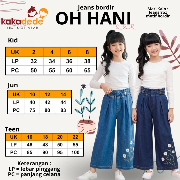PO JEANS BORDIR OH HANI BY KAKADEDE