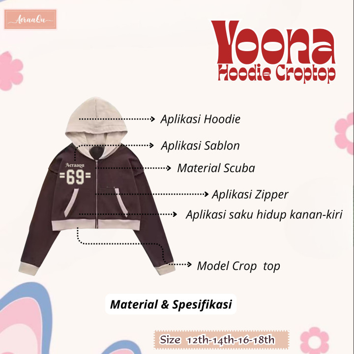 PO YOONA HOODIE CROPTOP BY AERAAQU