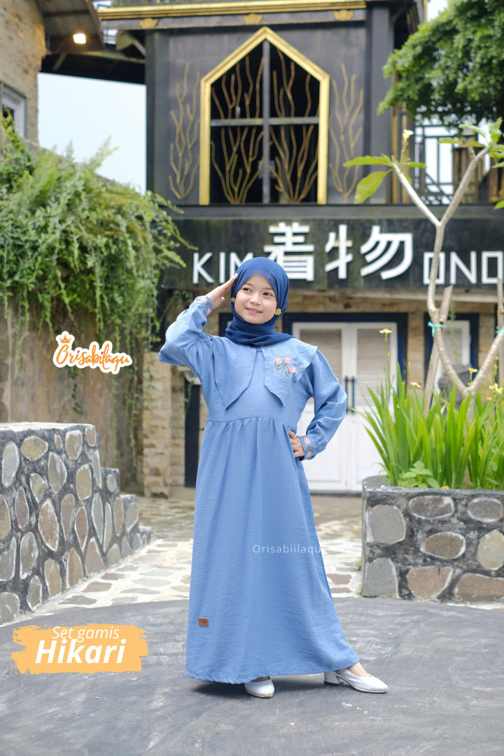 READY STOK SET GAMIS HIKARI KIDS BY ORISABILAQU