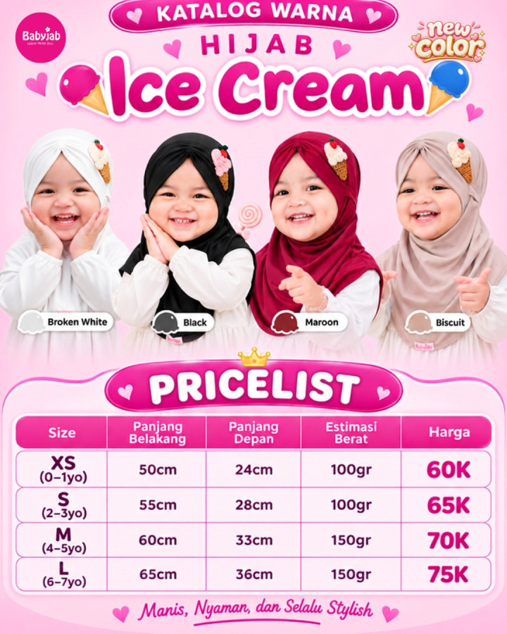 PO  HIJAB ICE CREAM BY BABYJAB
