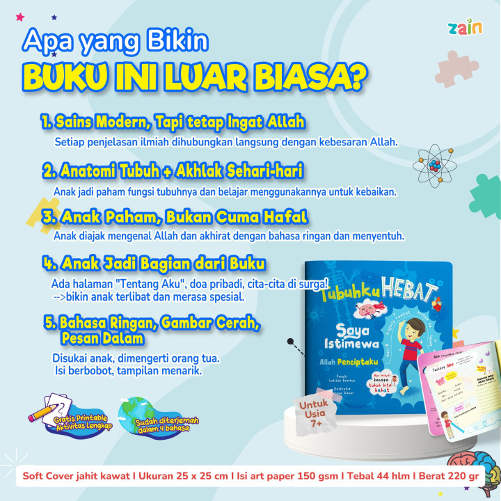 PO BUKU TUBUHKU HEBAT, SAYA ISTIMEWA, ALLAH PENCIPTAKU
