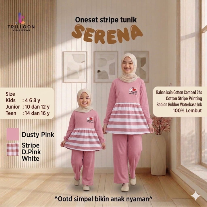 PO ONESET STRIPE TUNIK SERENA BY TRILOON