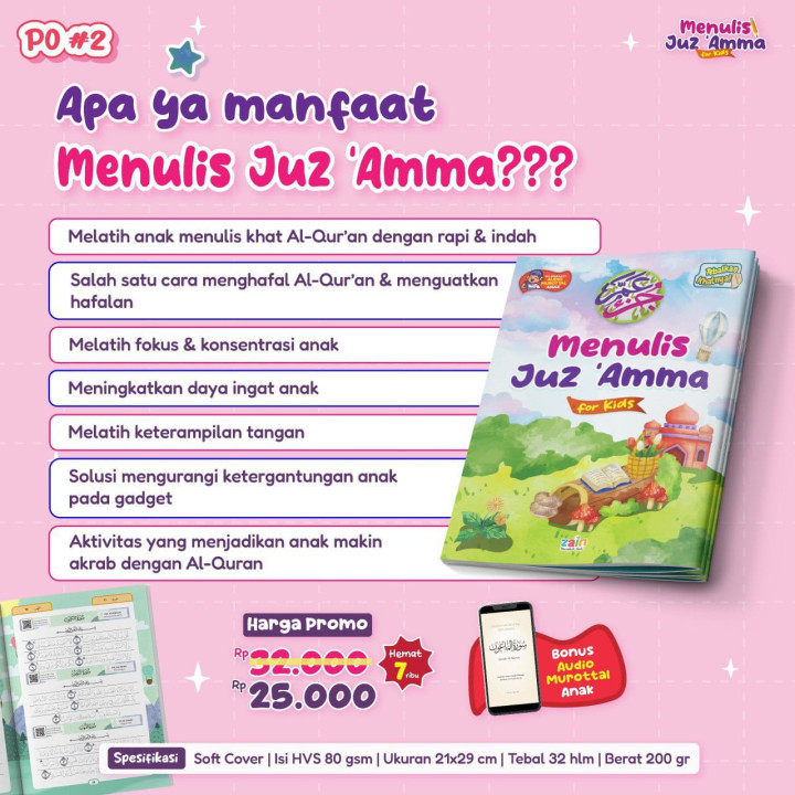 PO BUKU MENULIS JUZ AMMA FOR KIDS