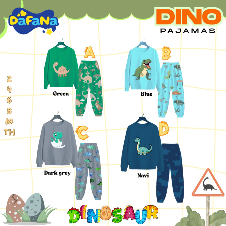 PO DINO PAJAMAS BY DAFANA