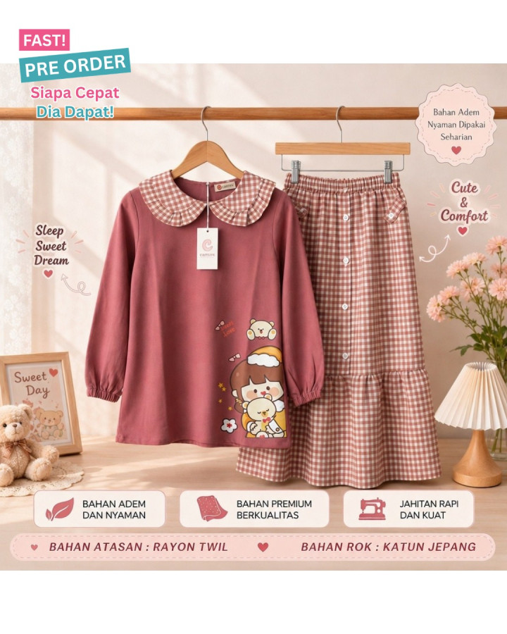 FAST PO CUTE BEAR SETELAN ANAK PEREMPUAN