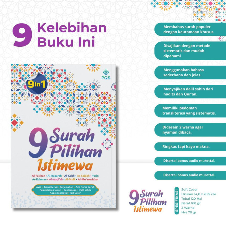PO BUKU 9 SURAH PILIHAN ISTIMEWA BY PQS