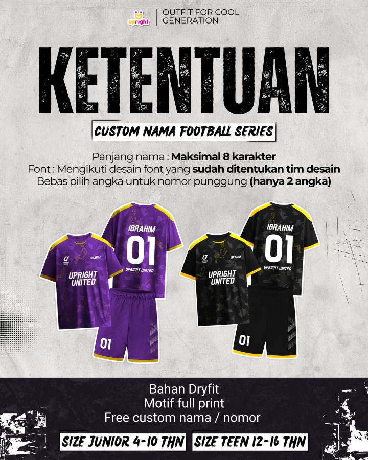 PO FOOTBALL SERIES BATCH 2 BY UPRIGHT KIDS APPAREL