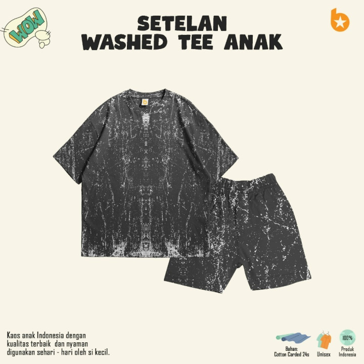 FAST PO WASHED TEE SET BOY