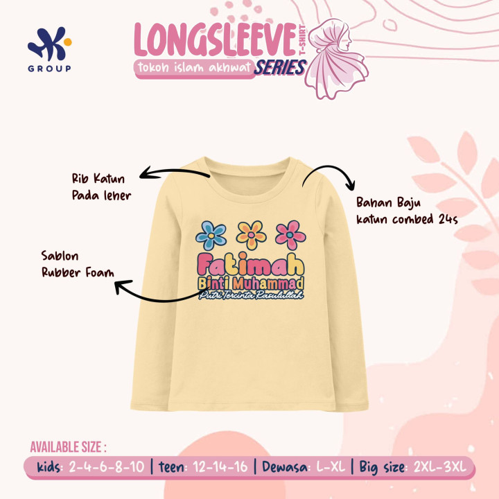 PO LONGSLEEVE TEE TOKOH ISLAM AKHWAT SERIS (DEWASA BIG SIZE) BY HK GROUP