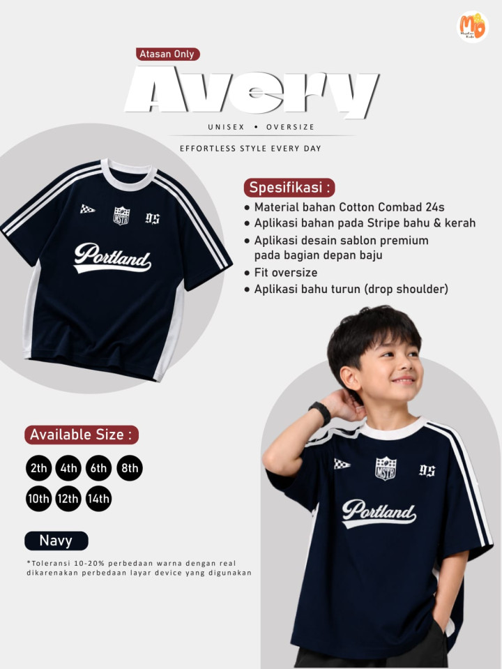 PO AVERY TSHIRT BY MASTER KIDDOS