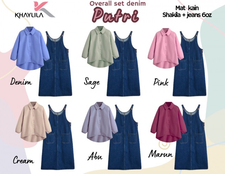 OVERALL SET DENIM PUTRI DEWASA BY KHAYLILA