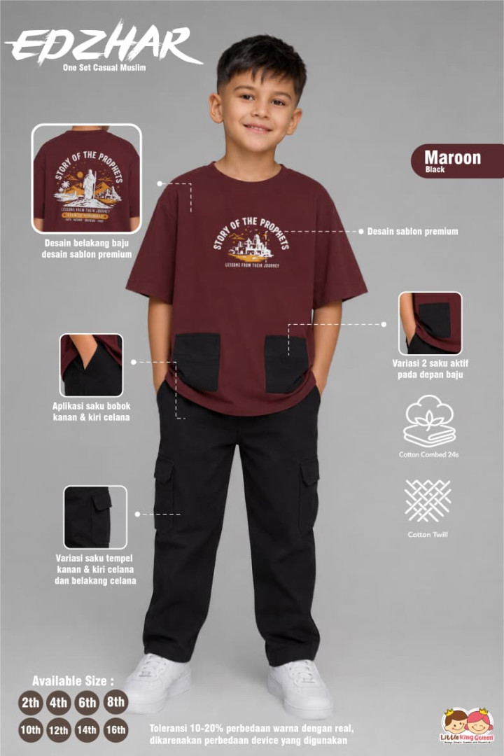PO ONE SET EDZHAR BY LITTLE KING QUEEN