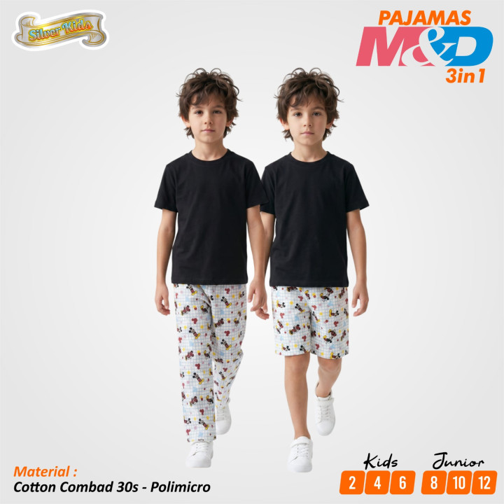 PO SET PAJAMAS M&D 3IN1 BY SILVERKIDS