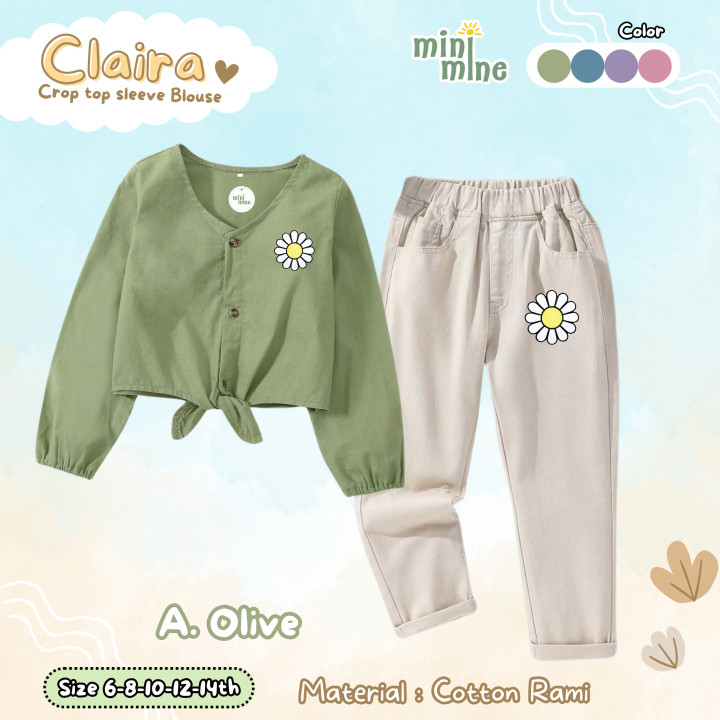 PO CLAIRA CROP TOP SLEVE BLOUSE BY MINIMINE
