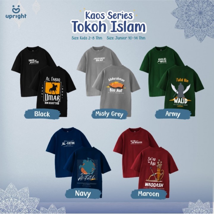 PO KAOS SERIES TOKOH ISLAM (DEWASA) BY UPRIGHT KIDS