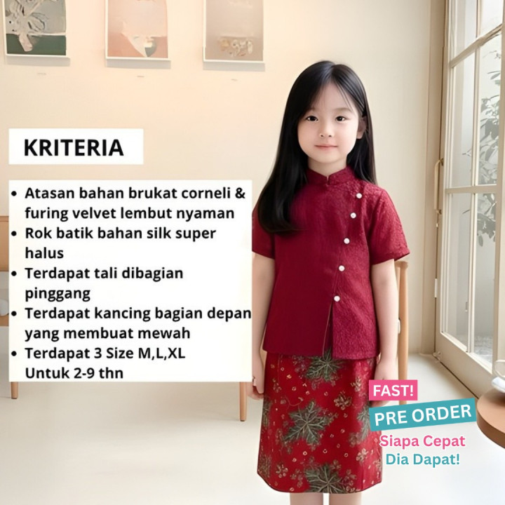 FAST PO KIRANI SET KEBAYA PENDEK ANAK