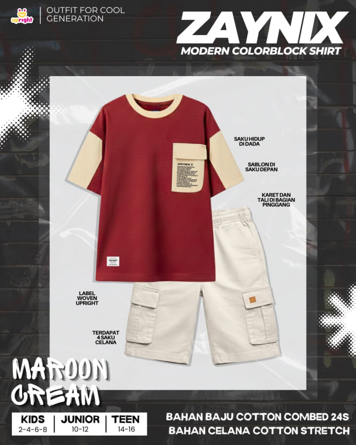 PO ZAYNIX MODERN COLORBLOCK ONESET BY UPRIGHT