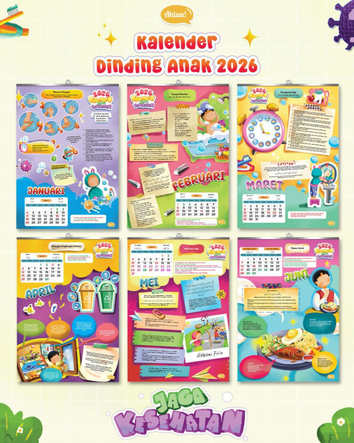 PO KALENDER DINDING ANAK 2026 BY AHLAN