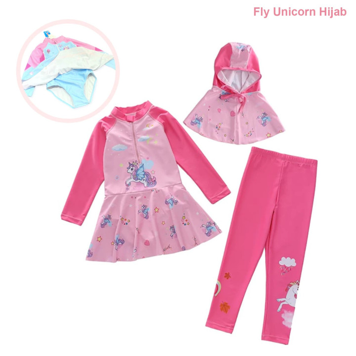 FAST PO 3IN1 TUNIK GIRL SERIES BAJU RENANG