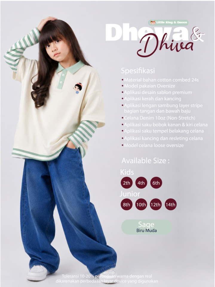 PO ONE SET DHEVA & DHIVA BY LITTLE KING & QUEEN