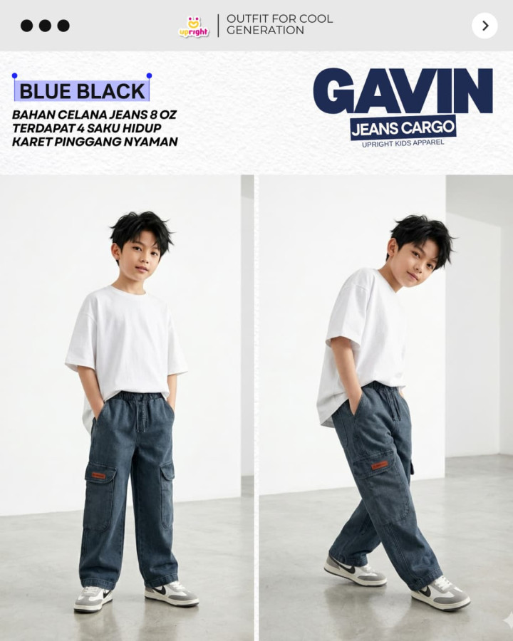 PO GAVIN JEANS CARGO BY UPRIGHT