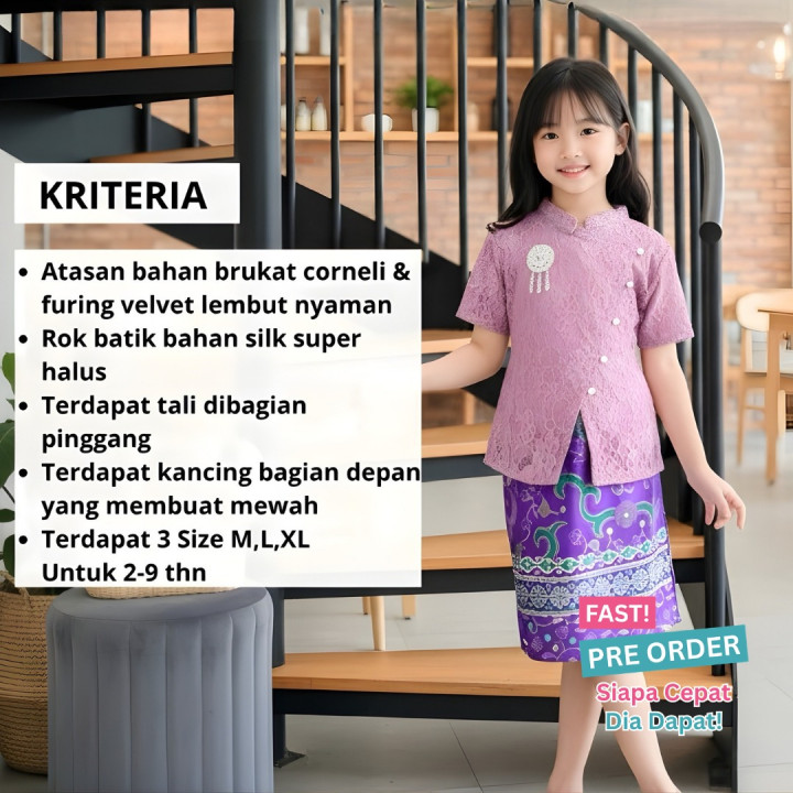 FAST PO KIRANI SET KEBAYA PENDEK ANAK