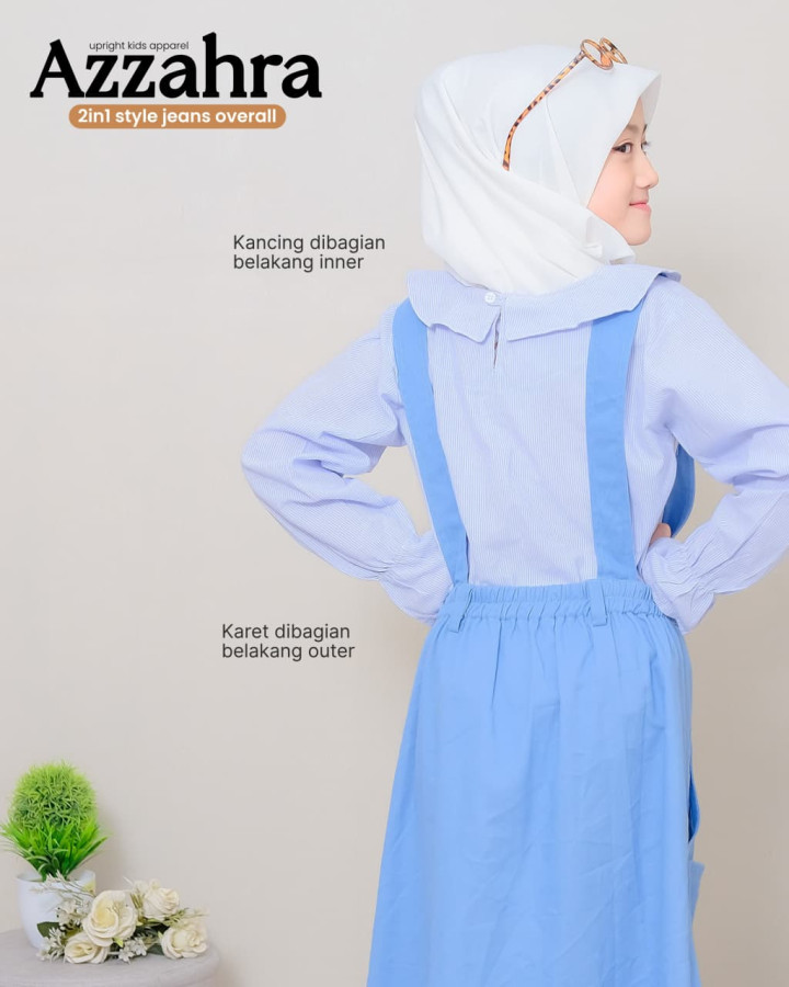 PO AZZAHRA 2IN1 STYLE JEANS OVERALL BY UPRIGHT