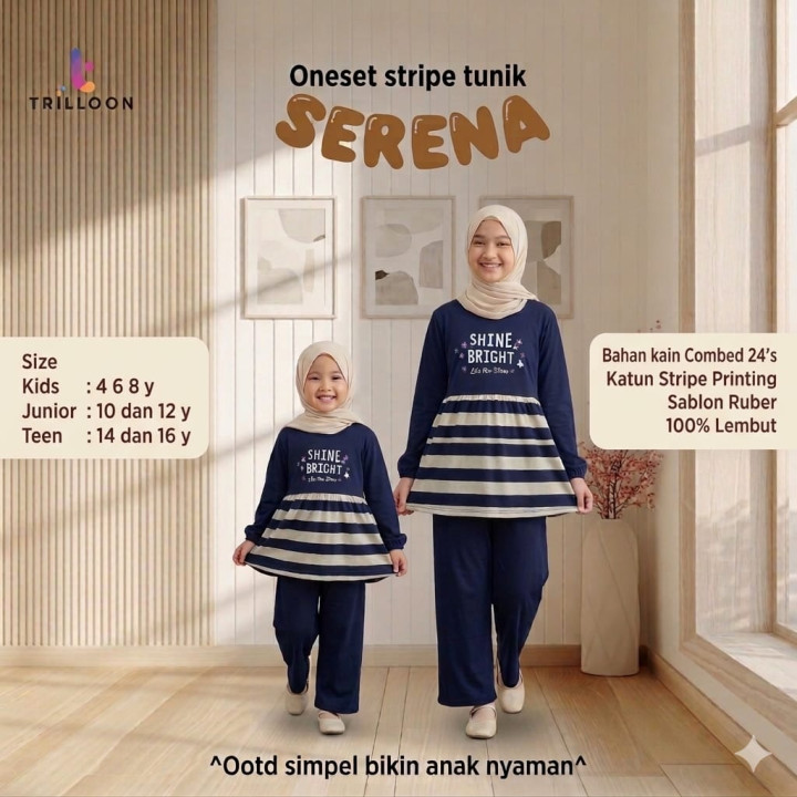 PO ONESET STRIPE TUNIK SERENA BY TRILOON