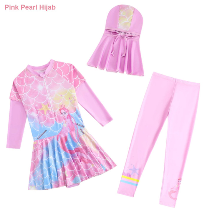 FAST PO 3IN1 TUNIK GIRL SERIES BAJU RENANG