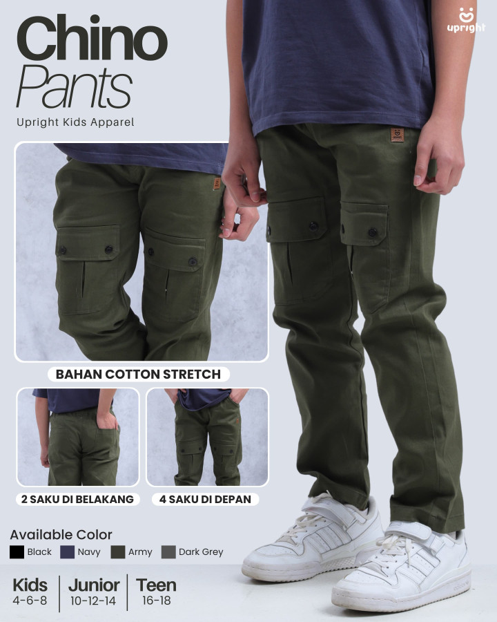 PO CHINO PANTS BY UPRIGHT KIDS 