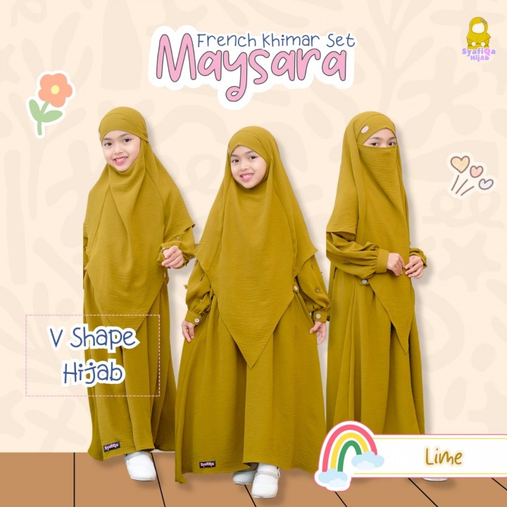 PO FRENCH KHIMAR SET MAYSARA V SHAPE HIJAB BY SYAFIQA