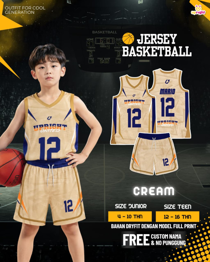 PO JERSEY BASKETBALL CUSTOM NAMA & NOMOR PUNGGUNG BY UPRIGHT