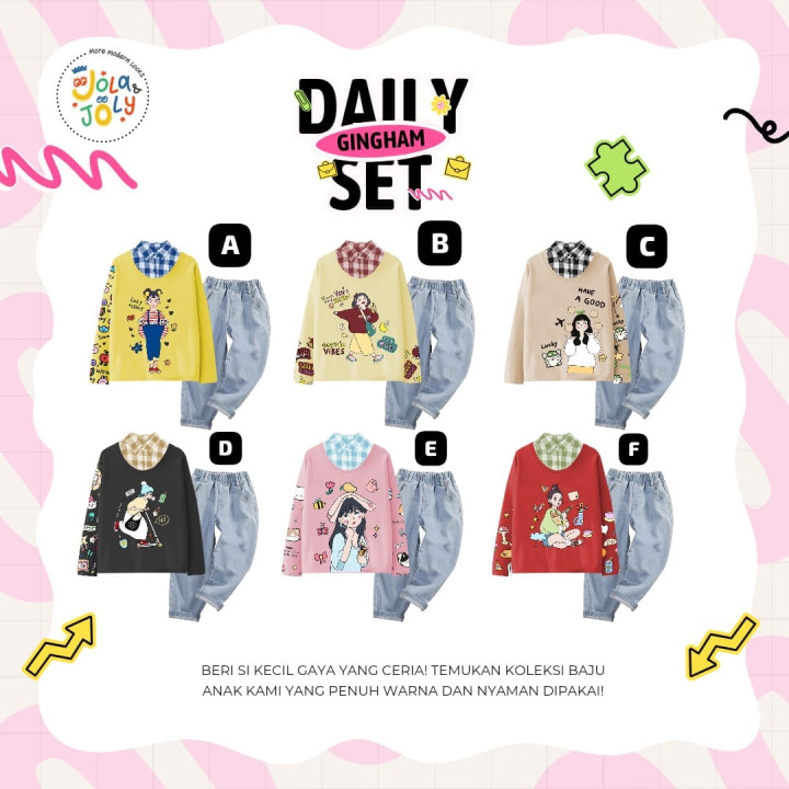 PO DAILY GINGHAM SET BY JOLA JOLY