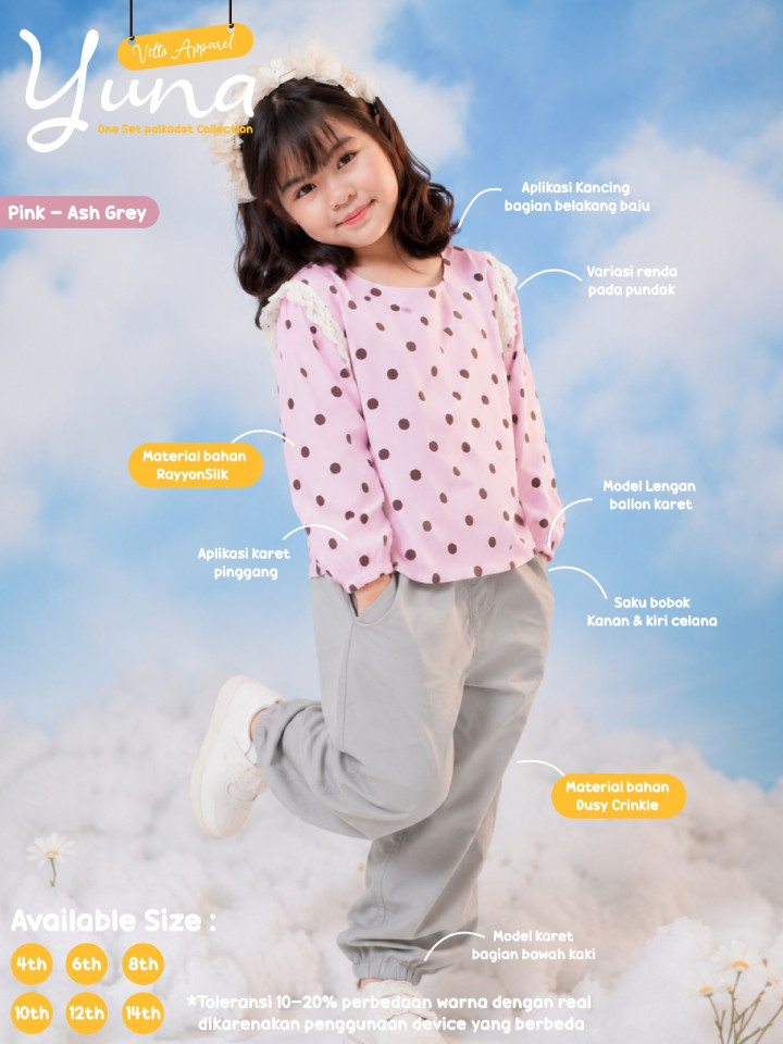 PO YUNA ONE-SET POLKADOT BY VITTO APPAREL