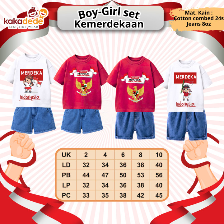 PO BOY GIRL SET KEMERDEKAAN BY KAKADEDE